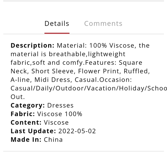 Boutique Boho Summer Floral Midi Dress Ruffle Calico Smocking - Picture 3 of 14